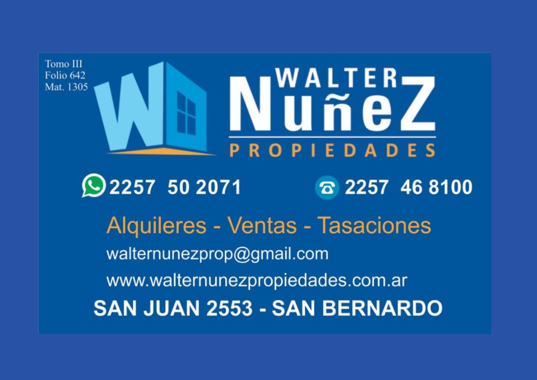 Walter Nuñez Propiedades